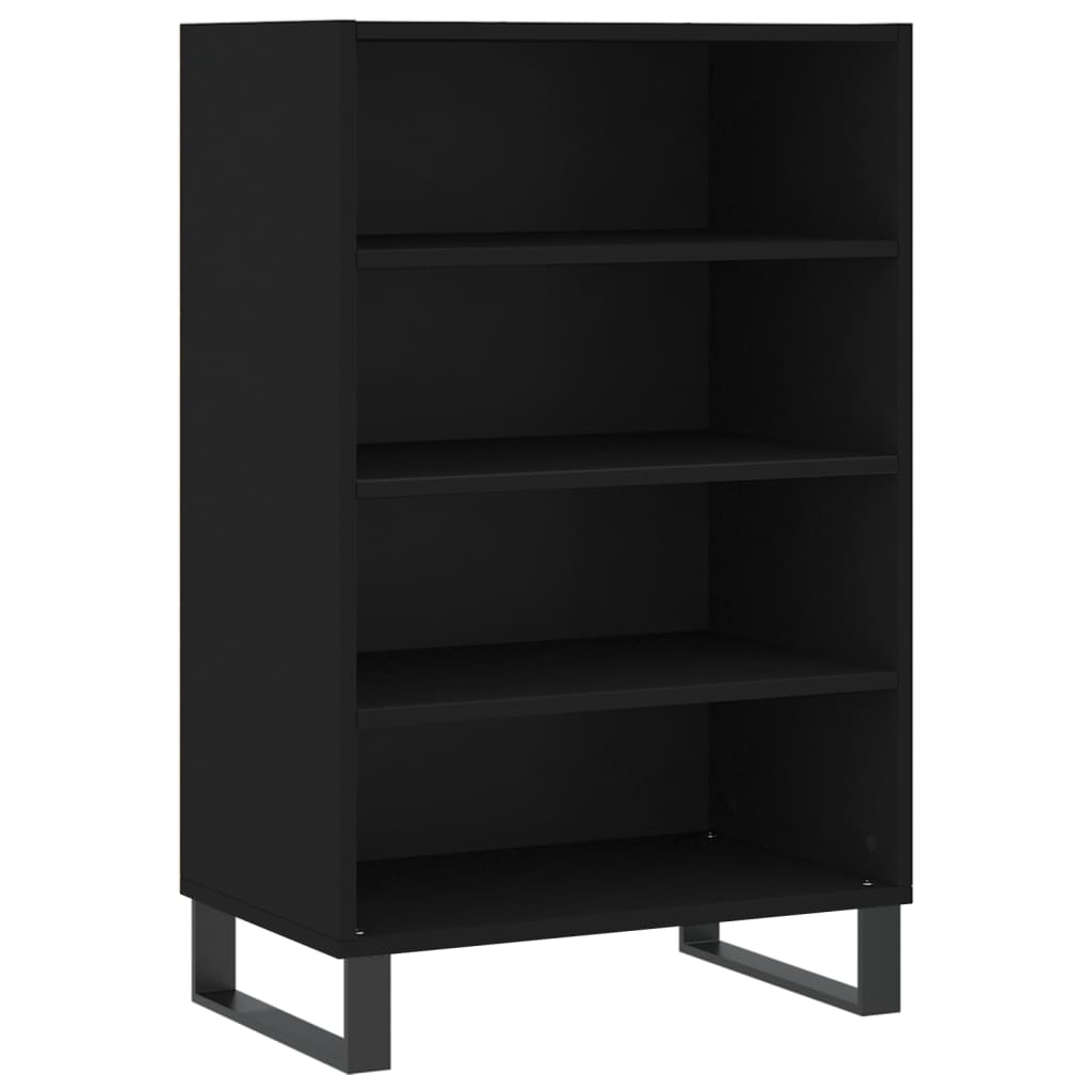 vidaXL Dulap înalt, negru, 57x35x90 cm, lemn compozit