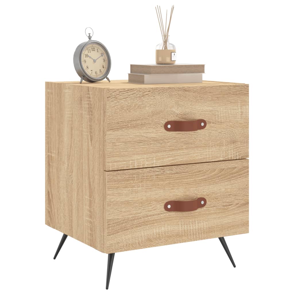 vidaXL Noptiere, 2 buc., stejar sonoma, 40x35x47,5 cm, lemn compozit vidaXL Noptiere, 2 buc., stejar sonoma, 40x35x47,5 cm, lemn compozit
