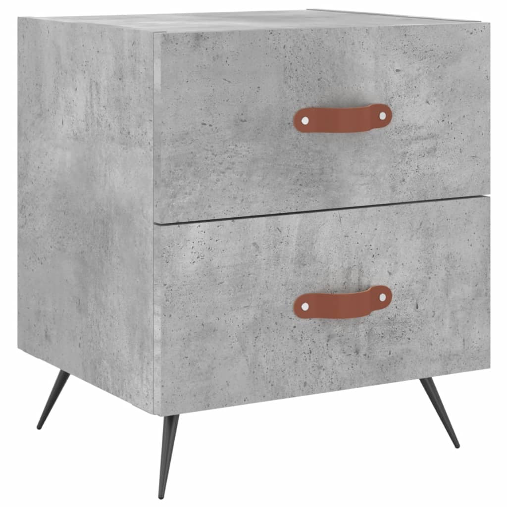 vidaXL Noptieră, gri beton, 40x35x47,5 cm, lemn compozit