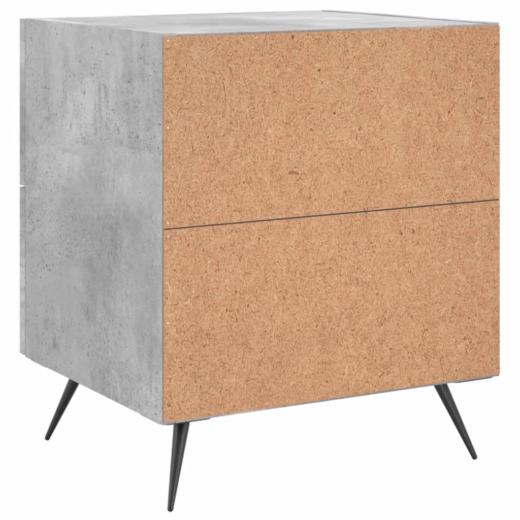 vidaXL Noptieră, gri beton, 40x35x47,5 cm, lemn compozit