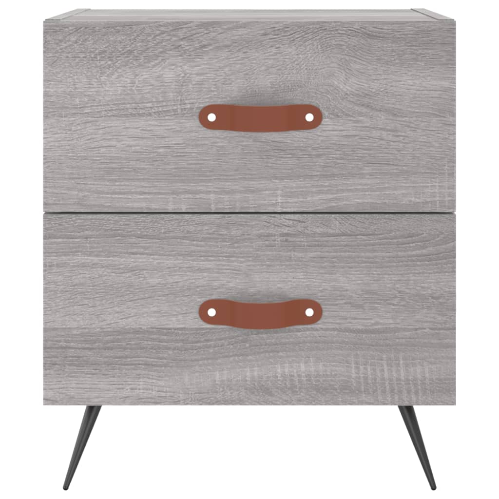 vidaXL Noptiere, 2 buc., gri sonoma, 40x35x47,5 cm, lemn compozit vidaXL Noptiere, 2 buc., gri sonoma, 40x35x47,5 cm, lemn compozit