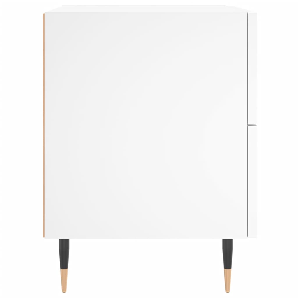 vidaXL Noptiere, 2 buc., alb, 40x35x47,5 cm, lemn compozit