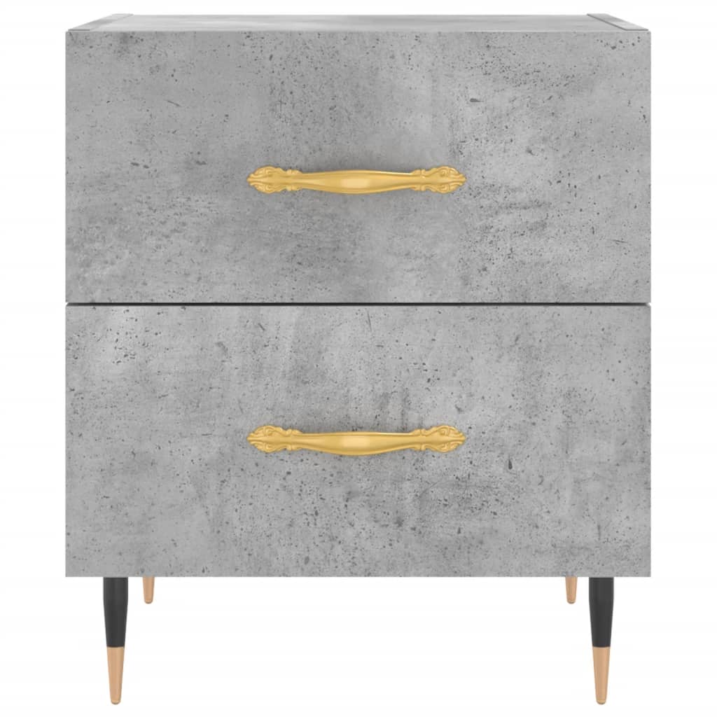 vidaXL Noptieră, gri beton, 40x35x47,5 cm, lemn compozit