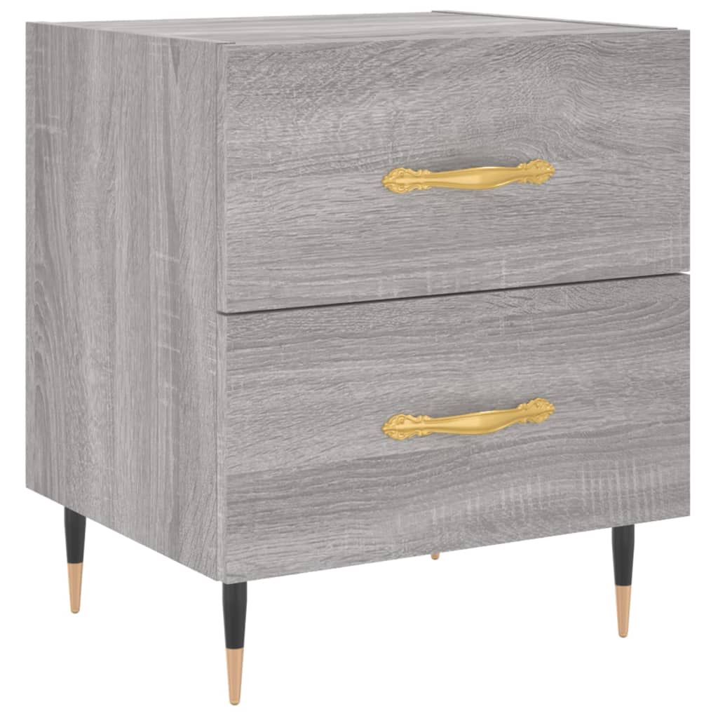 vidaXL Noptiere, 2 buc., gri sonoma, 40x35x47,5 cm, lemn compozit vidaXL Noptiere, 2 buc., gri sonoma, 40x35x47,5 cm, lemn compozit