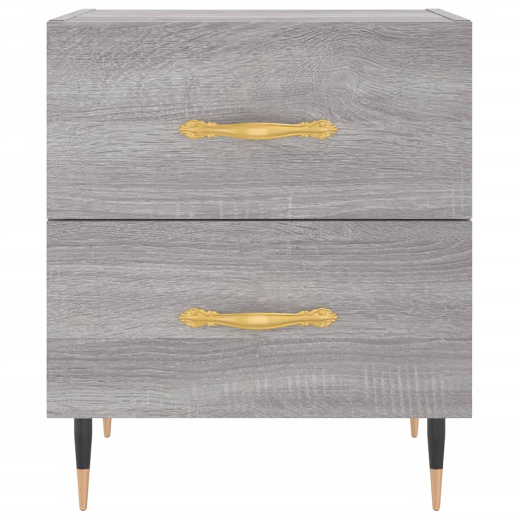 vidaXL Noptiere, 2 buc., gri sonoma, 40x35x47,5 cm, lemn compozit vidaXL Noptiere, 2 buc., gri sonoma, 40x35x47,5 cm, lemn compozit