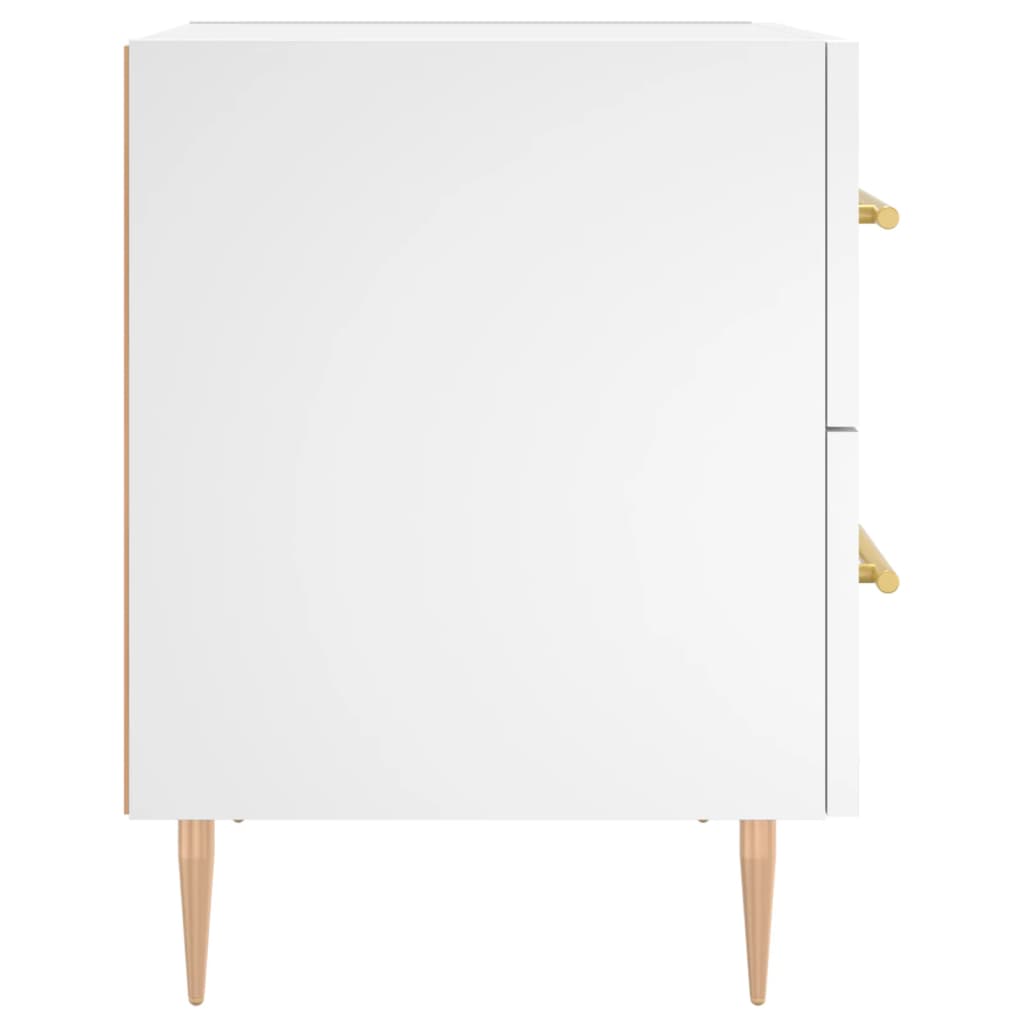 vidaXL Noptiere, 2 buc., alb, 40x35x47,5 cm, lemn compozit