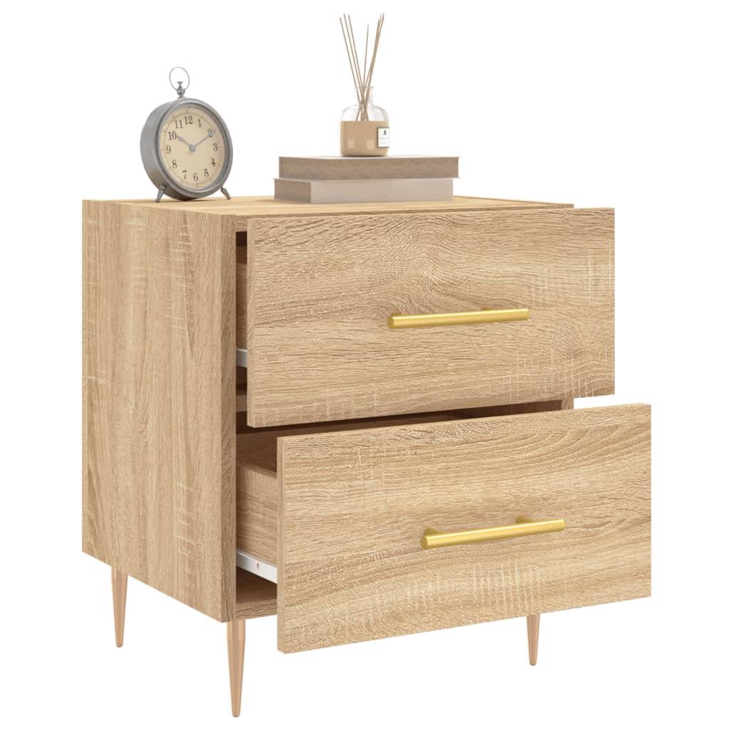vidaXL Noptiere, 2 buc., stejar sonoma, 40x35x47,5 cm, lemn compozit vidaXL Noptiere, 2 buc., stejar sonoma, 40x35x47,5 cm, lemn compozit
