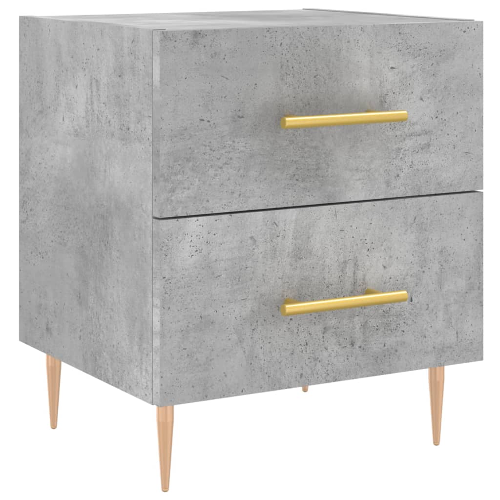 vidaXL Noptieră, gri beton, 40x35x47,5 cm, lemn compozit