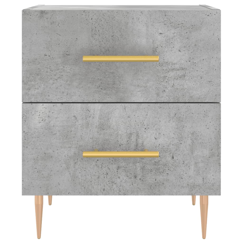 vidaXL Noptiere, 2 buc., gri beton, 40x35x47,5 cm, lemn compozit