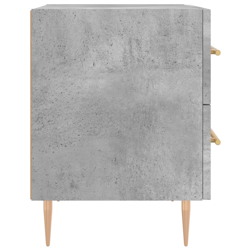 vidaXL Noptiere, 2 buc., gri beton, 40x35x47,5 cm, lemn compozit