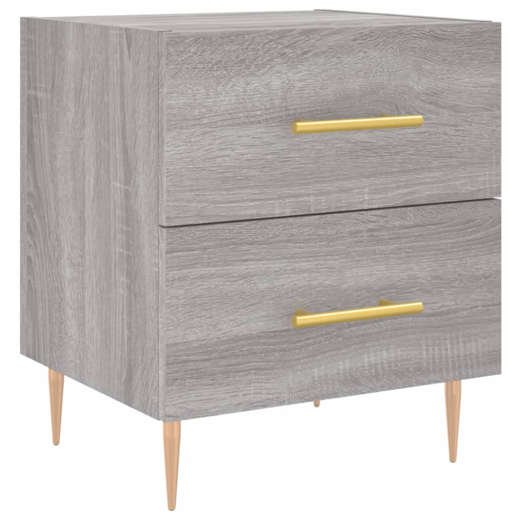 vidaXL Noptiere, 2 buc., gri sonoma, 40x35x47,5 cm, lemn compozit vidaXL Noptiere, 2 buc., gri sonoma, 40x35x47,5 cm, lemn compozit