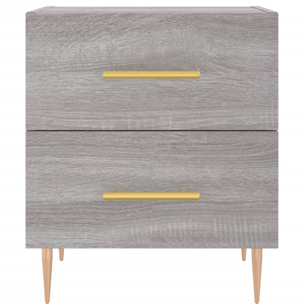 vidaXL Noptiere, 2 buc., gri sonoma, 40x35x47,5 cm, lemn compozit vidaXL Noptiere, 2 buc., gri sonoma, 40x35x47,5 cm, lemn compozit