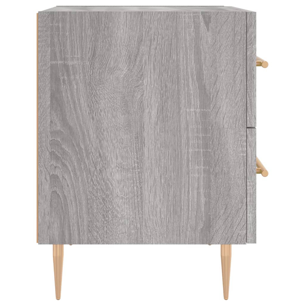 vidaXL Noptiere, 2 buc., gri sonoma, 40x35x47,5 cm, lemn compozit vidaXL Noptiere, 2 buc., gri sonoma, 40x35x47,5 cm, lemn compozit