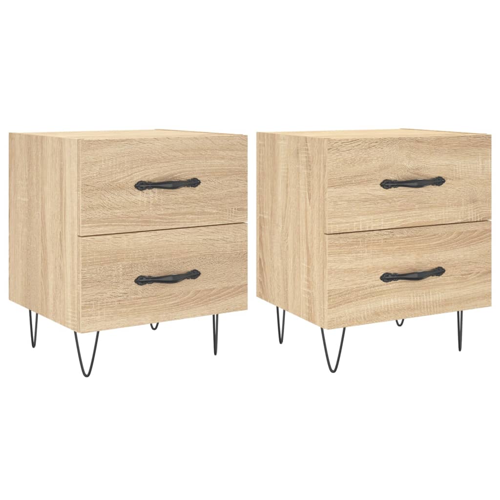 vidaXL Noptiere, 2 buc., stejar sonoma, 40x35x47,5 cm, lemn compozit vidaXL Noptiere, 2 buc., stejar sonoma, 40x35x47,5 cm, lemn compozit