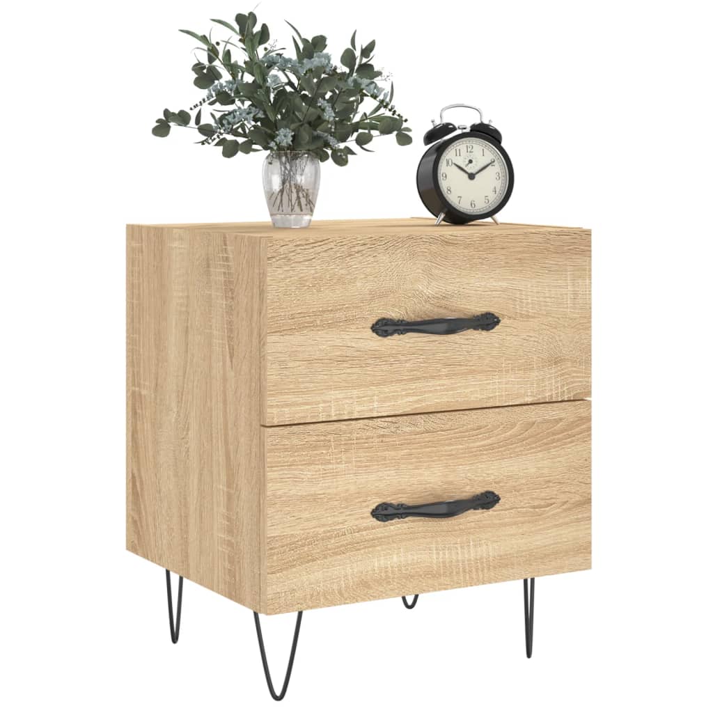 vidaXL Noptiere, 2 buc., stejar sonoma, 40x35x47,5 cm, lemn compozit vidaXL Noptiere, 2 buc., stejar sonoma, 40x35x47,5 cm, lemn compozit