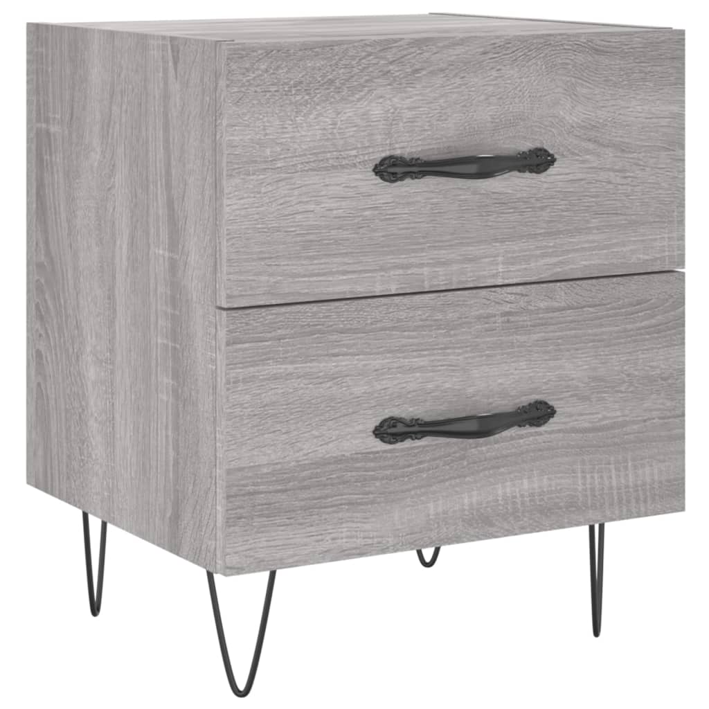 vidaXL Noptiere, 2 buc., gri sonoma, 40x35x47,5 cm, lemn compozit