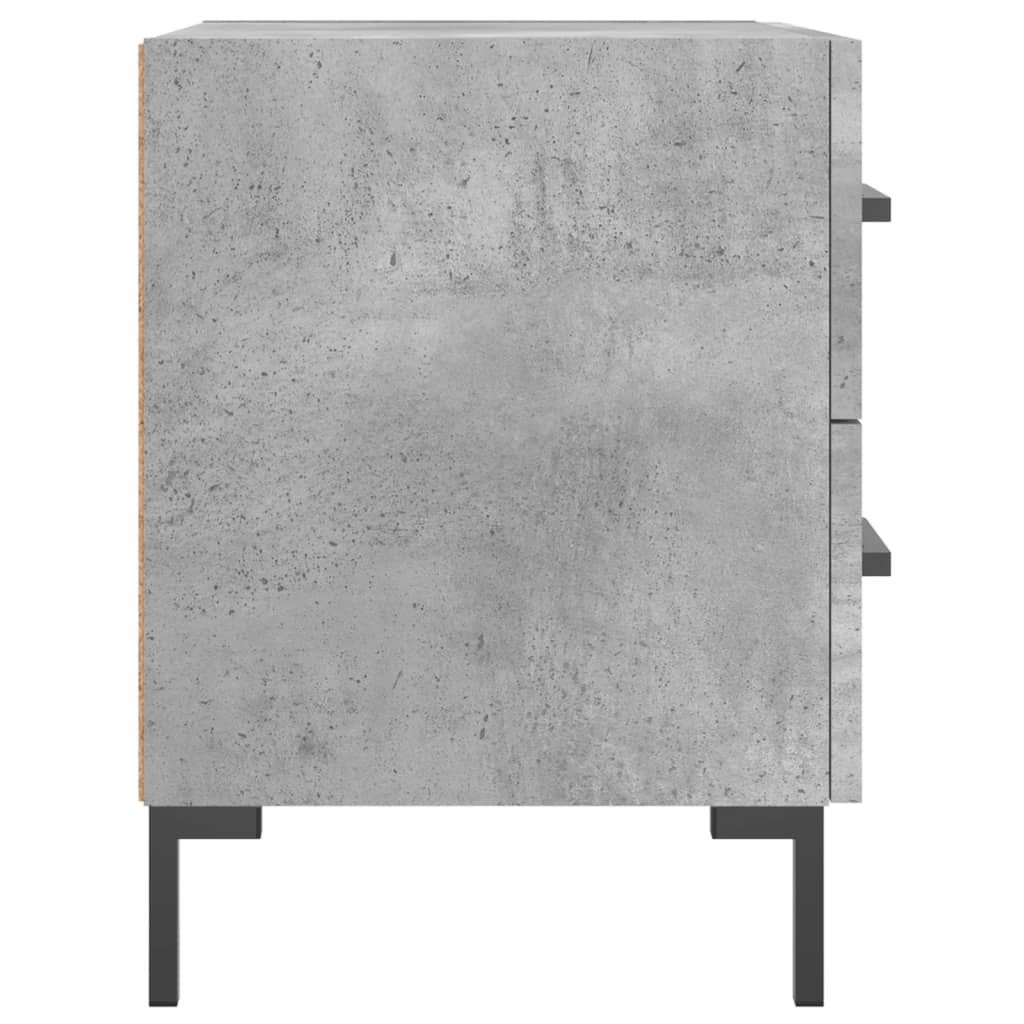 vidaXL Noptiere, 2 buc., gri beton, 40x35x47,5 cm, lemn compozit