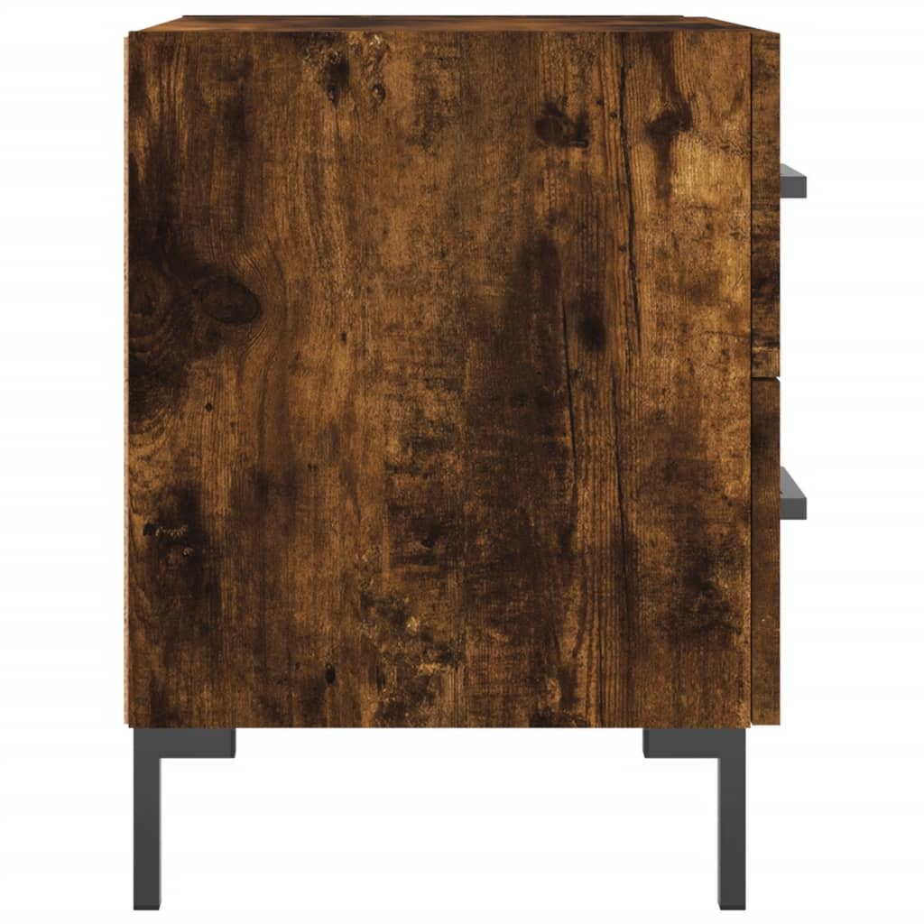 vidaXL Noptiere, 2 buc., stejar fumuriu, 40x35x47,5 cm, lemn compozit vidaXL Noptiere, 2 buc., stejar fumuriu, 40x35x47,5 cm, lemn compozit