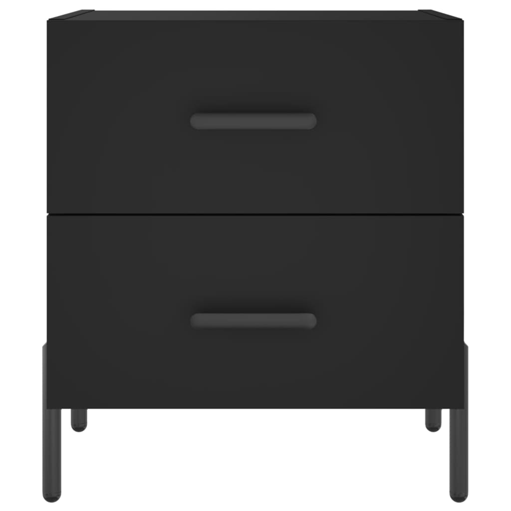 vidaXL Noptiere, 2 buc., negru, 40x35x47,5 cm, lemn compozit vidaXL Noptiere, 2 buc., negru, 40x35x47,5 cm, lemn compozit