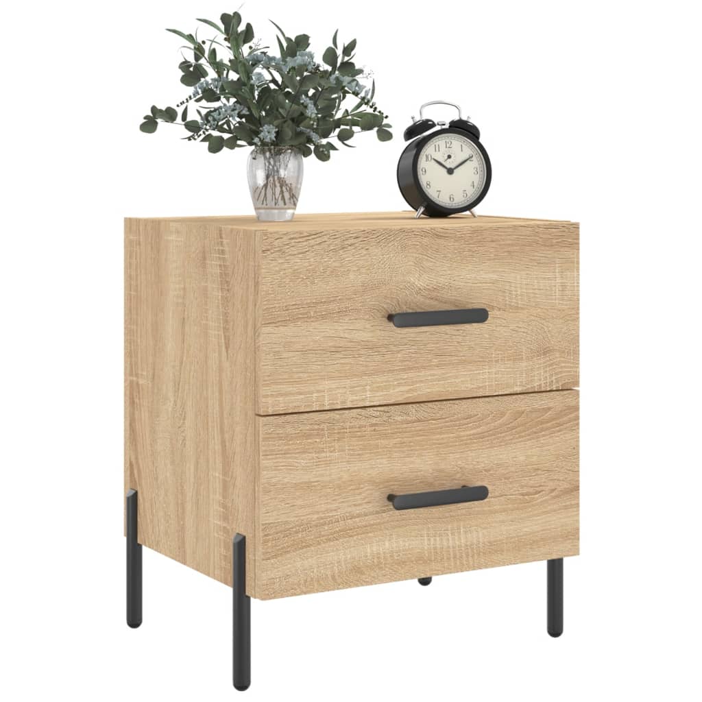 vidaXL Noptiere, 2 buc., stejar sonoma, 40x35x47,5 cm, lemn compozit