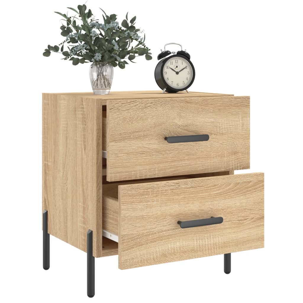 vidaXL Noptiere, 2 buc., stejar sonoma, 40x35x47,5 cm, lemn compozit