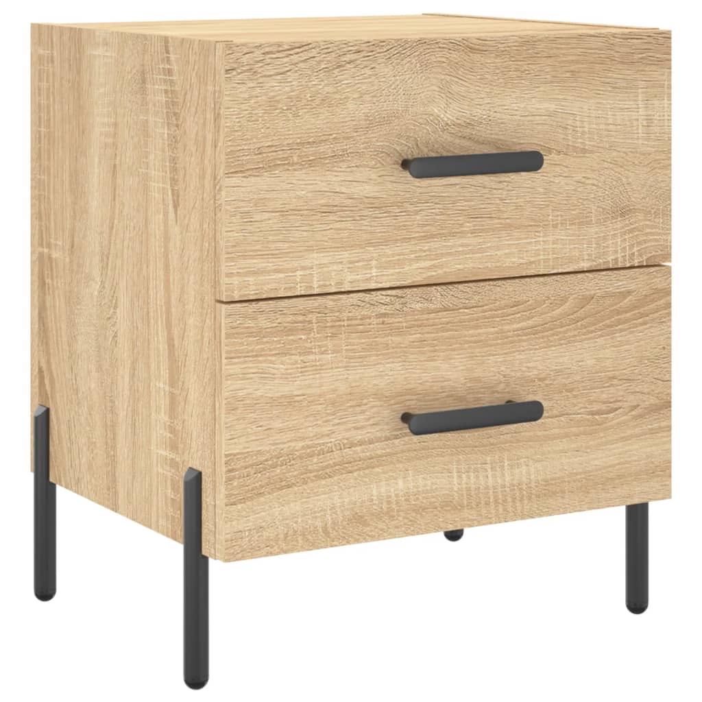 vidaXL Noptiere, 2 buc., stejar sonoma, 40x35x47,5 cm, lemn compozit