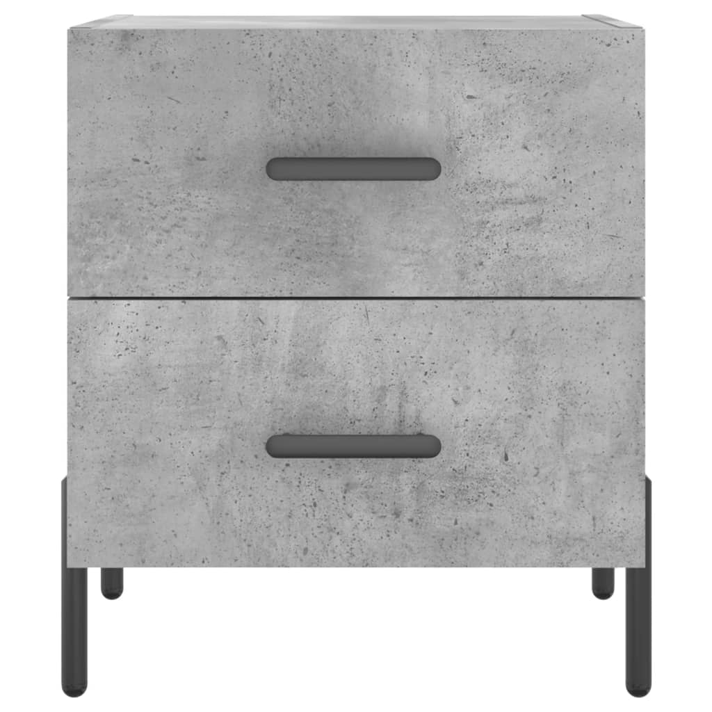 vidaXL Noptiere, 2 buc., gri beton, 40x35x47,5 cm, lemn compozit