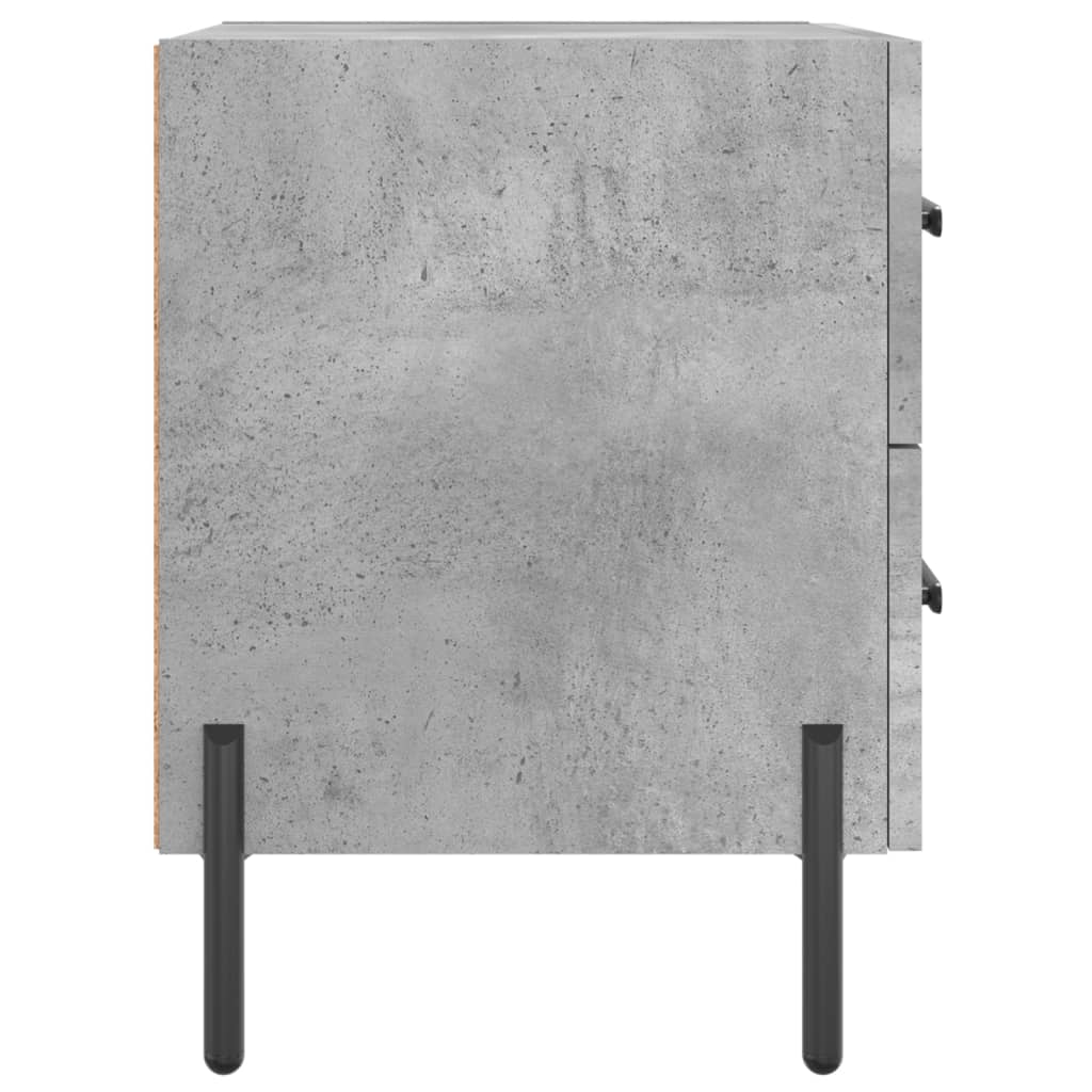vidaXL Noptiere, 2 buc., gri beton, 40x35x47,5 cm, lemn compozit