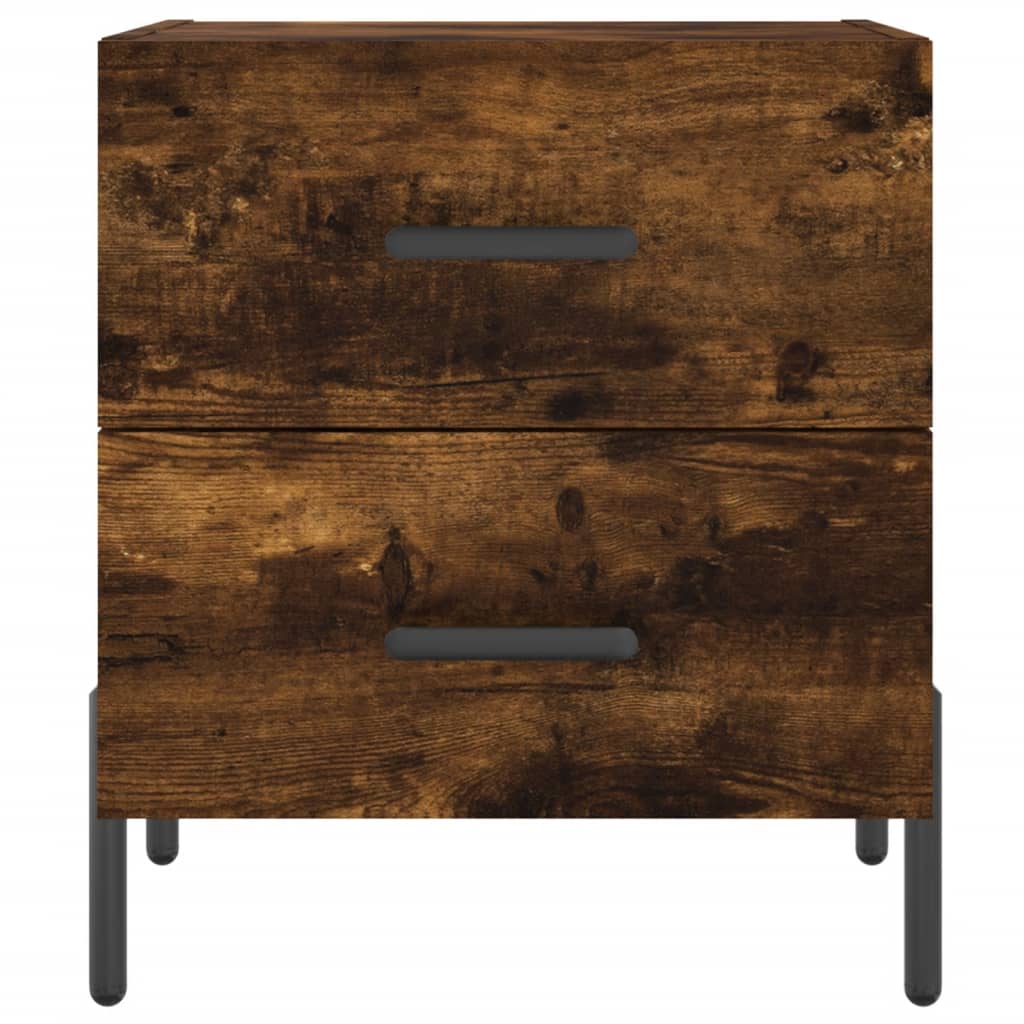 vidaXL Noptiere, 2 buc., stejar fumuriu, 40x35x47,5 cm, lemn compozit vidaXL Noptiere, 2 buc., stejar fumuriu, 40x35x47,5 cm, lemn compozit