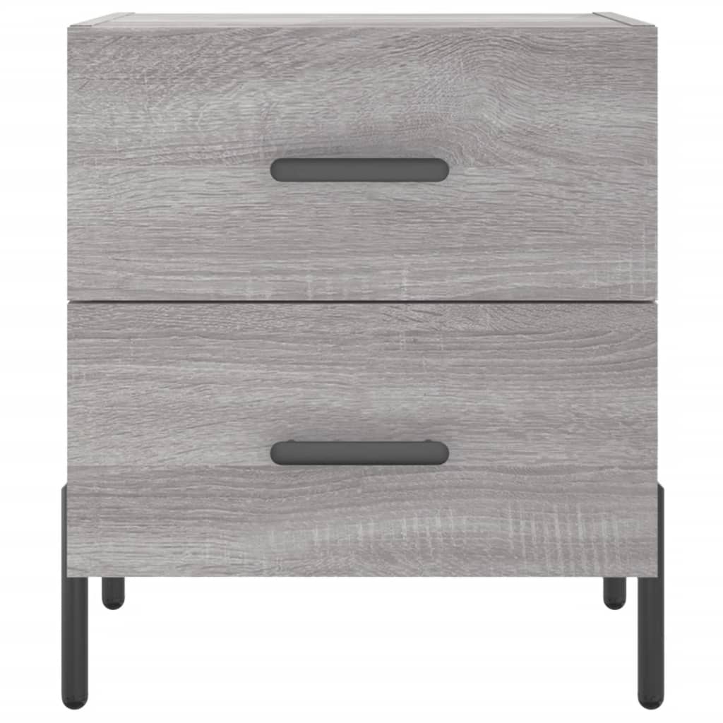 vidaXL Noptiere, 2 buc., gri sonoma, 40x35x47,5 cm, lemn compozit vidaXL Noptiere, 2 buc., gri sonoma, 40x35x47,5 cm, lemn compozit