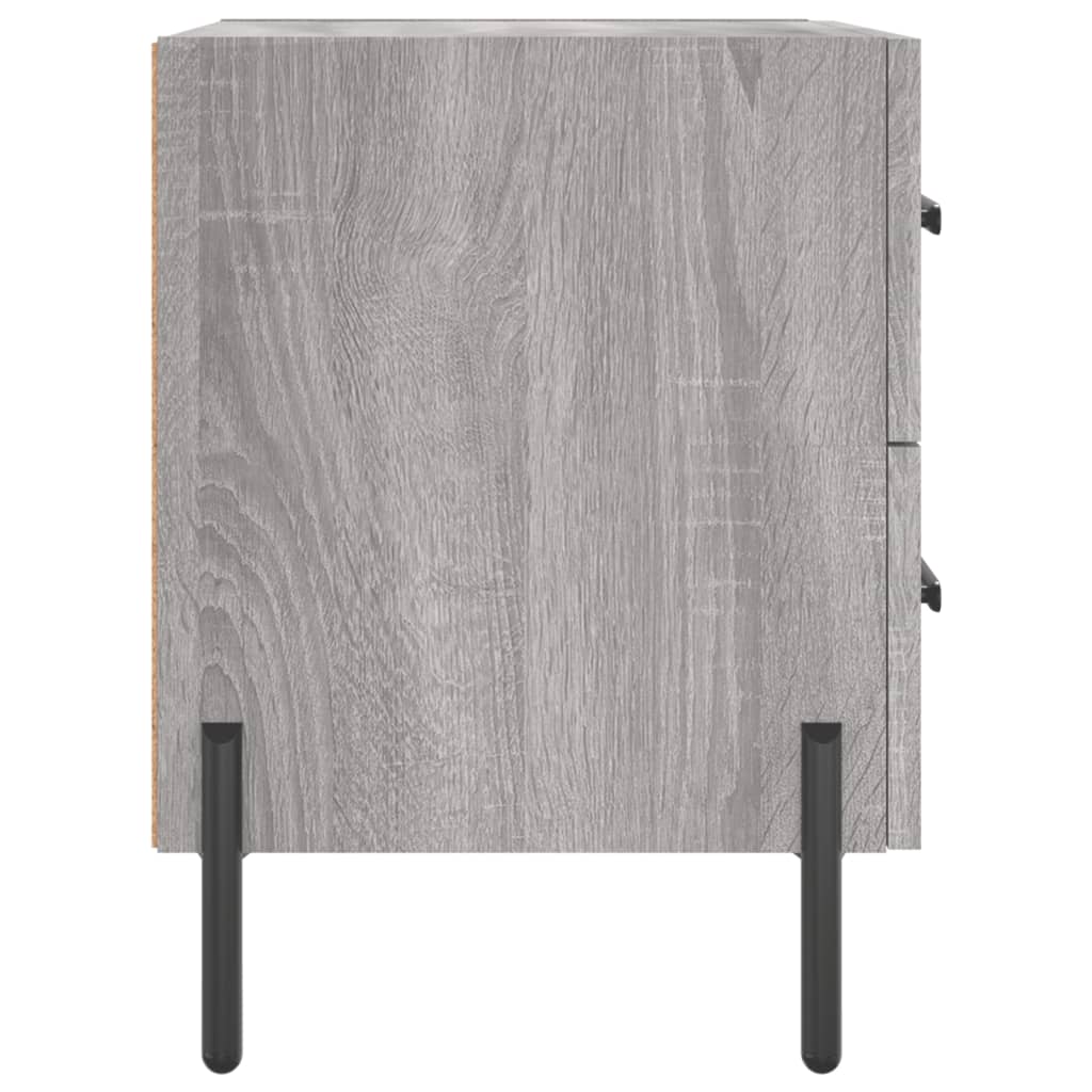 vidaXL Noptiere, 2 buc., gri sonoma, 40x35x47,5 cm, lemn compozit vidaXL Noptiere, 2 buc., gri sonoma, 40x35x47,5 cm, lemn compozit