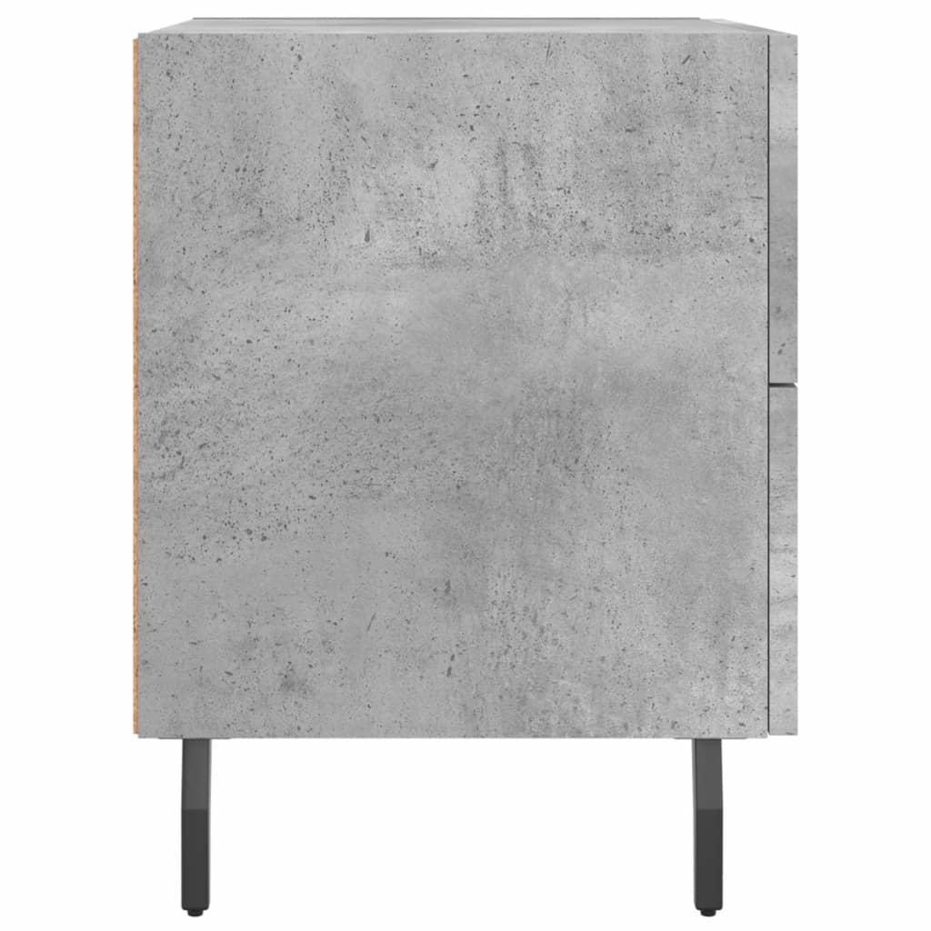 vidaXL Noptiere, 2 buc., gri beton, 40x35x47,5 cm, lemn compozit