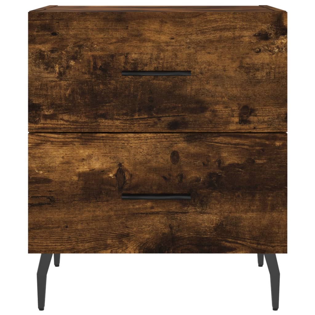 vidaXL Noptiere, 2 buc., stejar fumuriu, 40x35x47,5 cm, lemn compozit vidaXL Noptiere, 2 buc., stejar fumuriu, 40x35x47,5 cm, lemn compozit