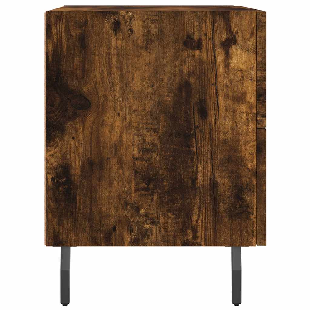 vidaXL Noptiere, 2 buc., stejar fumuriu, 40x35x47,5 cm, lemn compozit vidaXL Noptiere, 2 buc., stejar fumuriu, 40x35x47,5 cm, lemn compozit