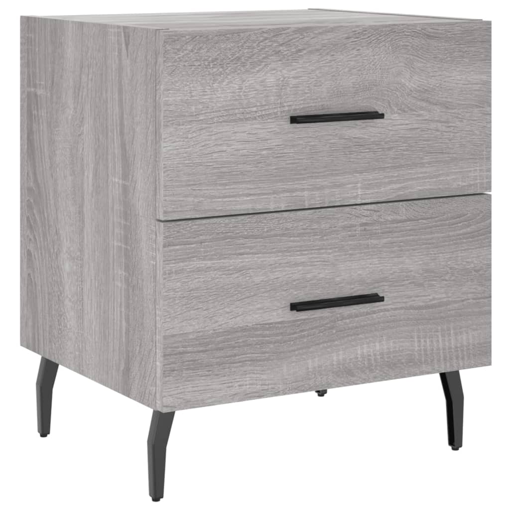 vidaXL Noptiere, 2 buc., gri sonoma, 40x35x47,5 cm, lemn compozit