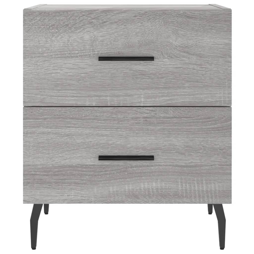 vidaXL Noptiere, 2 buc., gri sonoma, 40x35x47,5 cm, lemn compozit