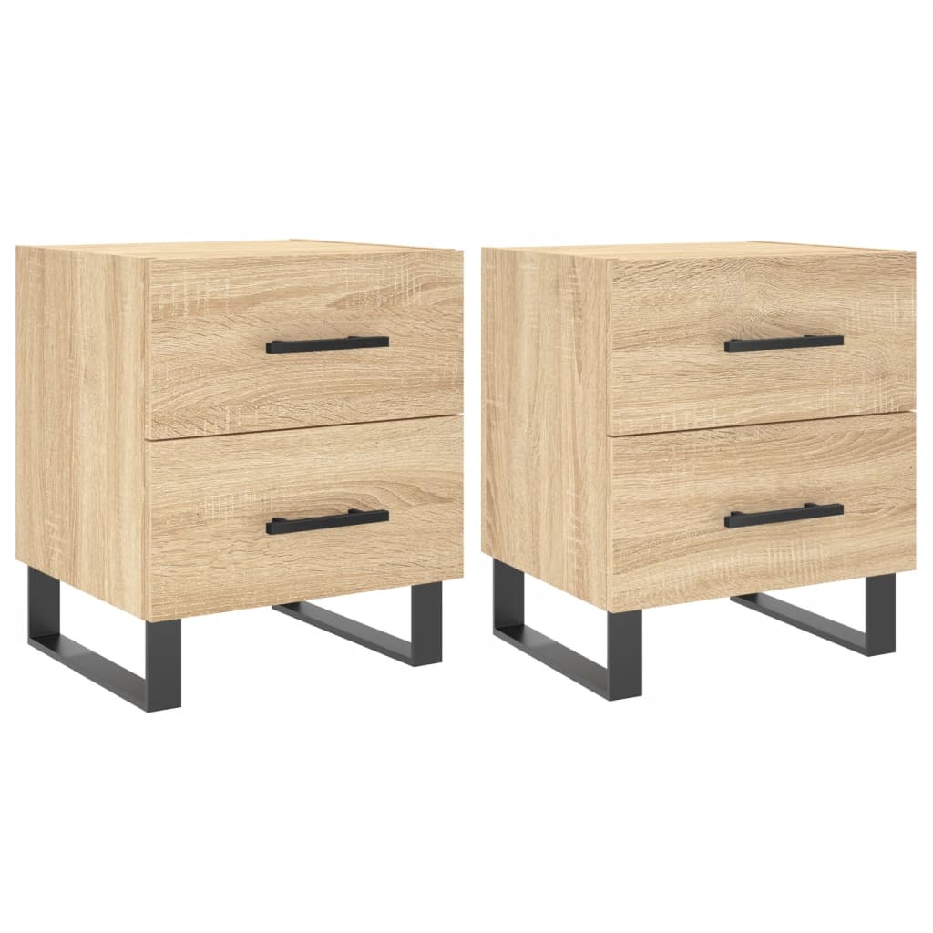 vidaXL Noptiere, 2 buc., stejar sonoma, 40x35x47,5 cm, lemn compozit vidaXL Noptiere, 2 buc., stejar sonoma, 40x35x47,5 cm, lemn compozit