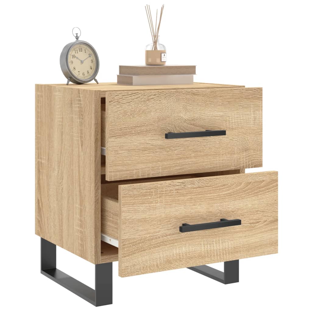 vidaXL Noptiere, 2 buc., stejar sonoma, 40x35x47,5 cm, lemn compozit vidaXL Noptiere, 2 buc., stejar sonoma, 40x35x47,5 cm, lemn compozit