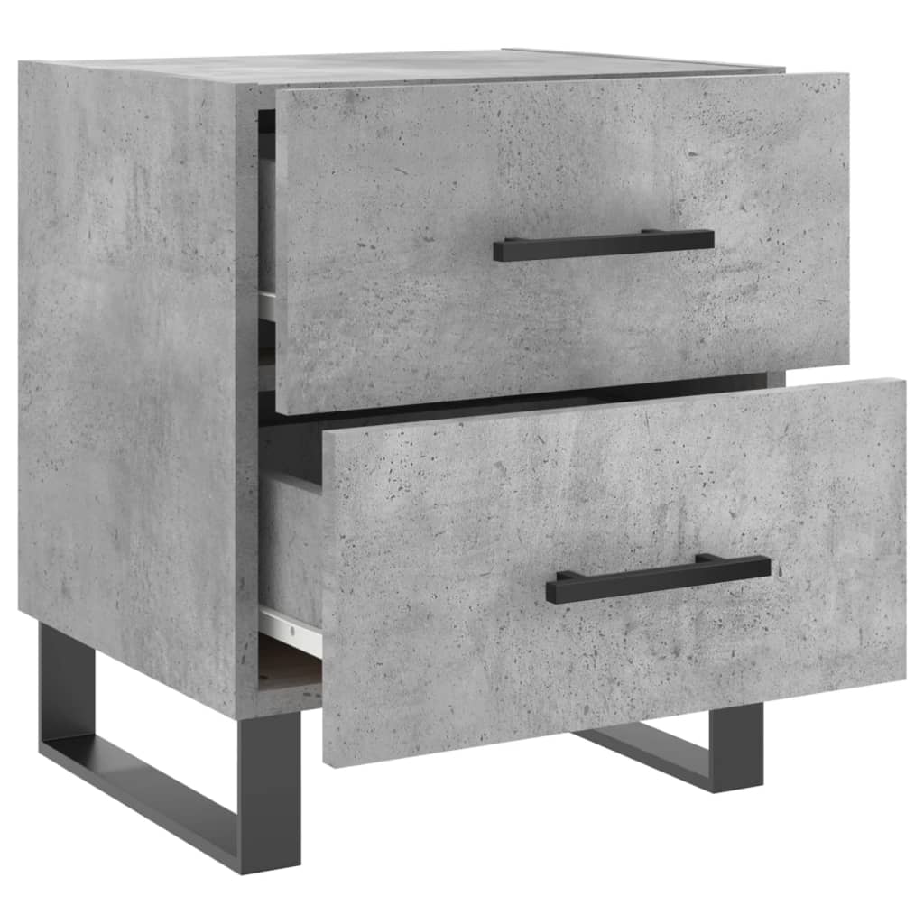 vidaXL Noptieră, gri beton, 40x35x47,5 cm, lemn compozit