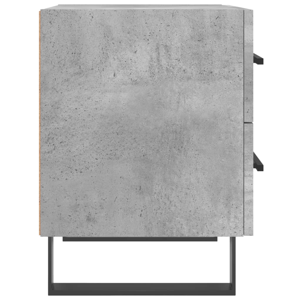 vidaXL Noptiere, 2 buc., gri beton, 40x35x47,5 cm, lemn compozit