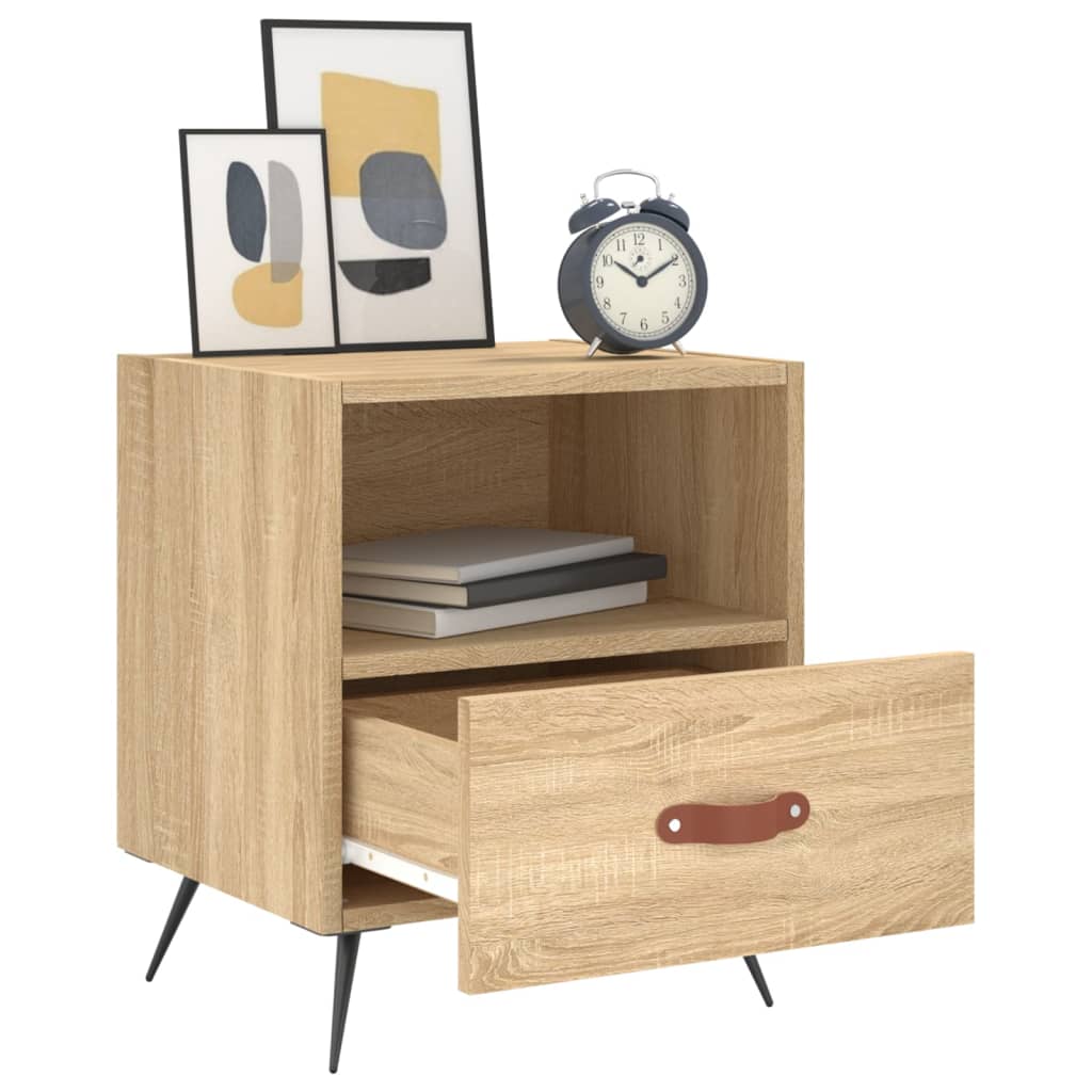 vidaXL Noptiere, 2 buc., stejar sonoma, 40x35x47,5 cm, lemn compozit vidaXL Noptiere, 2 buc., stejar sonoma, 40x35x47,5 cm, lemn compozit