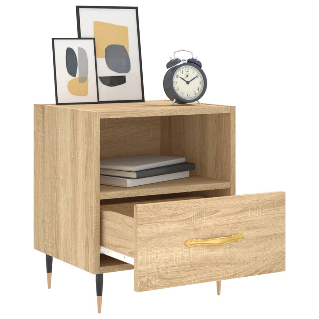 vidaXL Noptiere, 2 buc., stejar sonoma, 40x35x47,5 cm, lemn compozit vidaXL Noptiere, 2 buc., stejar sonoma, 40x35x47,5 cm, lemn compozit