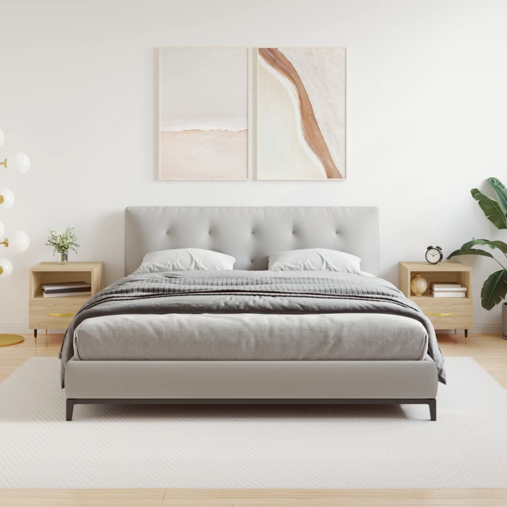 vidaXL Noptiere, 2 buc., stejar sonoma, 40x35x47,5 cm, lemn compozit vidaXL Noptiere, 2 buc., stejar sonoma, 40x35x47,5 cm, lemn compozit