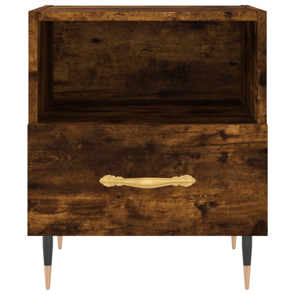 vidaXL Noptiere, 2 buc., stejar fumuriu, 40x35x47,5 cm, lemn compozit vidaXL Noptiere, 2 buc., stejar fumuriu, 40x35x47,5 cm, lemn compozit