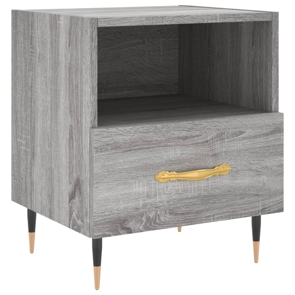 vidaXL Noptiere, 2 buc., gri sonoma, 40x35x47,5 cm, lemn compozit vidaXL Noptiere, 2 buc., gri sonoma, 40x35x47,5 cm, lemn compozit