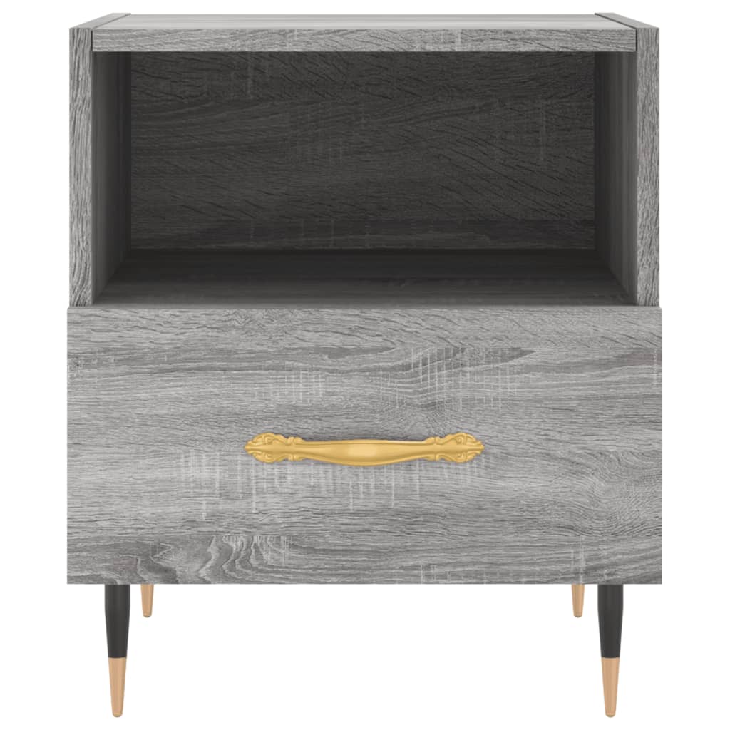 vidaXL Noptiere, 2 buc., gri sonoma, 40x35x47,5 cm, lemn compozit vidaXL Noptiere, 2 buc., gri sonoma, 40x35x47,5 cm, lemn compozit
