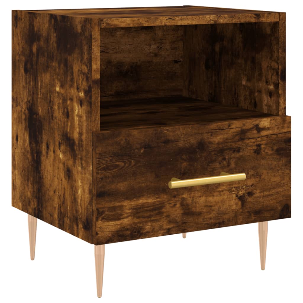 vidaXL Noptiere, 2 buc., stejar fumuriu, 40x35x47,5 cm, lemn compozit vidaXL Noptiere, 2 buc., stejar fumuriu, 40x35x47,5 cm, lemn compozit