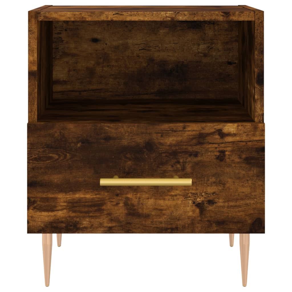vidaXL Noptiere, 2 buc., stejar fumuriu, 40x35x47,5 cm, lemn compozit vidaXL Noptiere, 2 buc., stejar fumuriu, 40x35x47,5 cm, lemn compozit