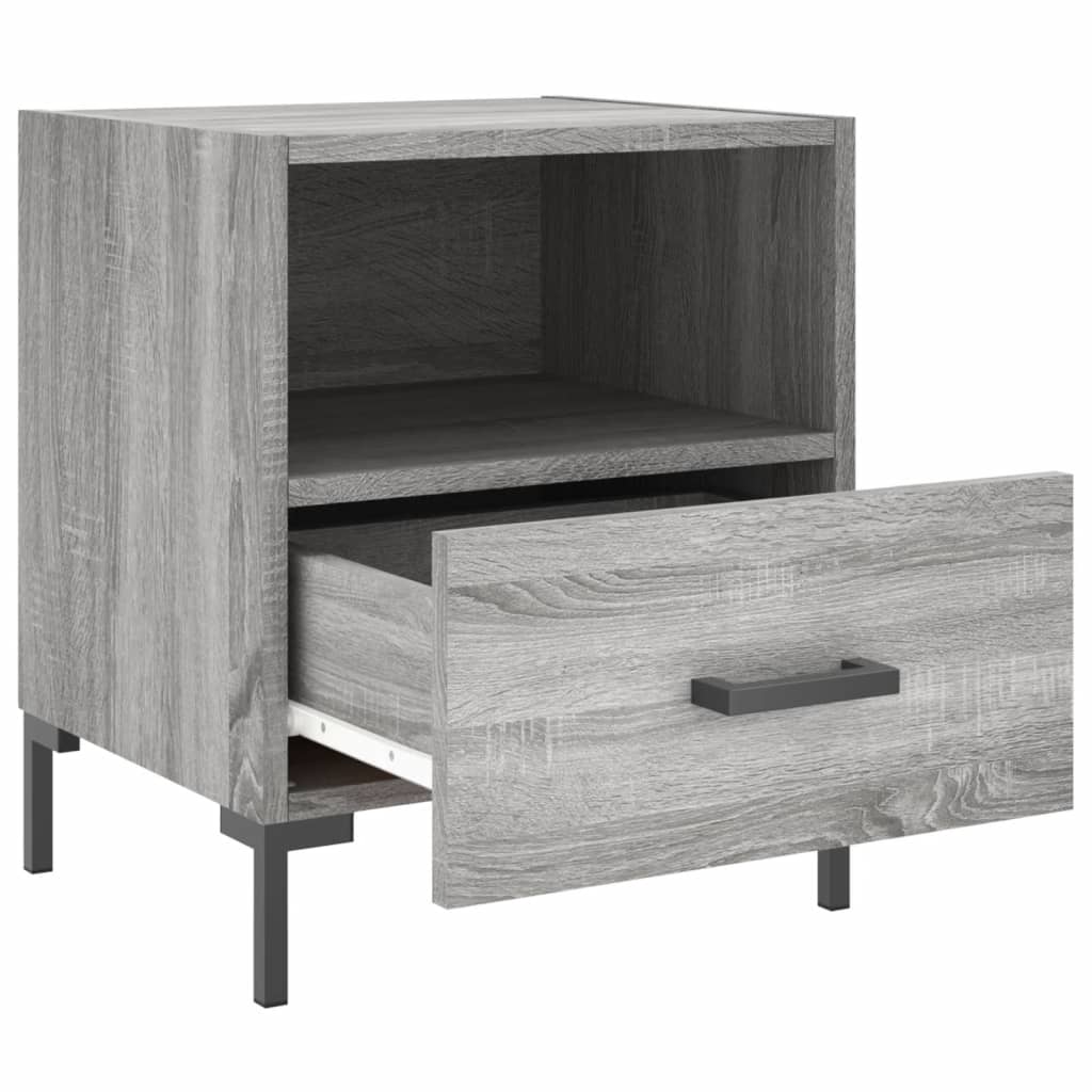vidaXL Noptiere, 2 buc., gri sonoma, 40x35x47,5 cm, lemn compozit vidaXL Noptiere, 2 buc., gri sonoma, 40x35x47,5 cm, lemn compozit