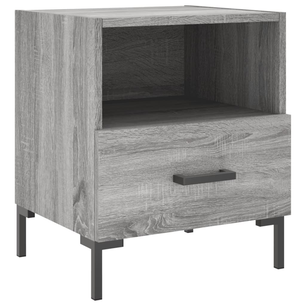 vidaXL Noptiere, 2 buc., gri sonoma, 40x35x47,5 cm, lemn compozit vidaXL Noptiere, 2 buc., gri sonoma, 40x35x47,5 cm, lemn compozit